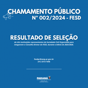RESULTADO DE SELEÇÃO