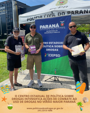 CEPSD intensifica ações de combate ao uso de drogas no Verão Maior Paraná