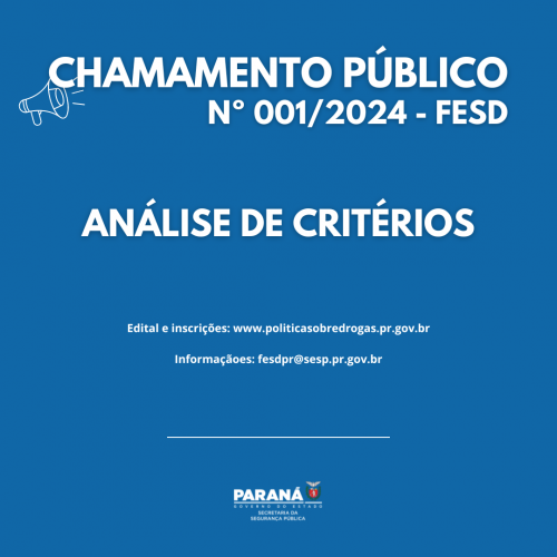 ANÁLISE DE CRITÉRIOS